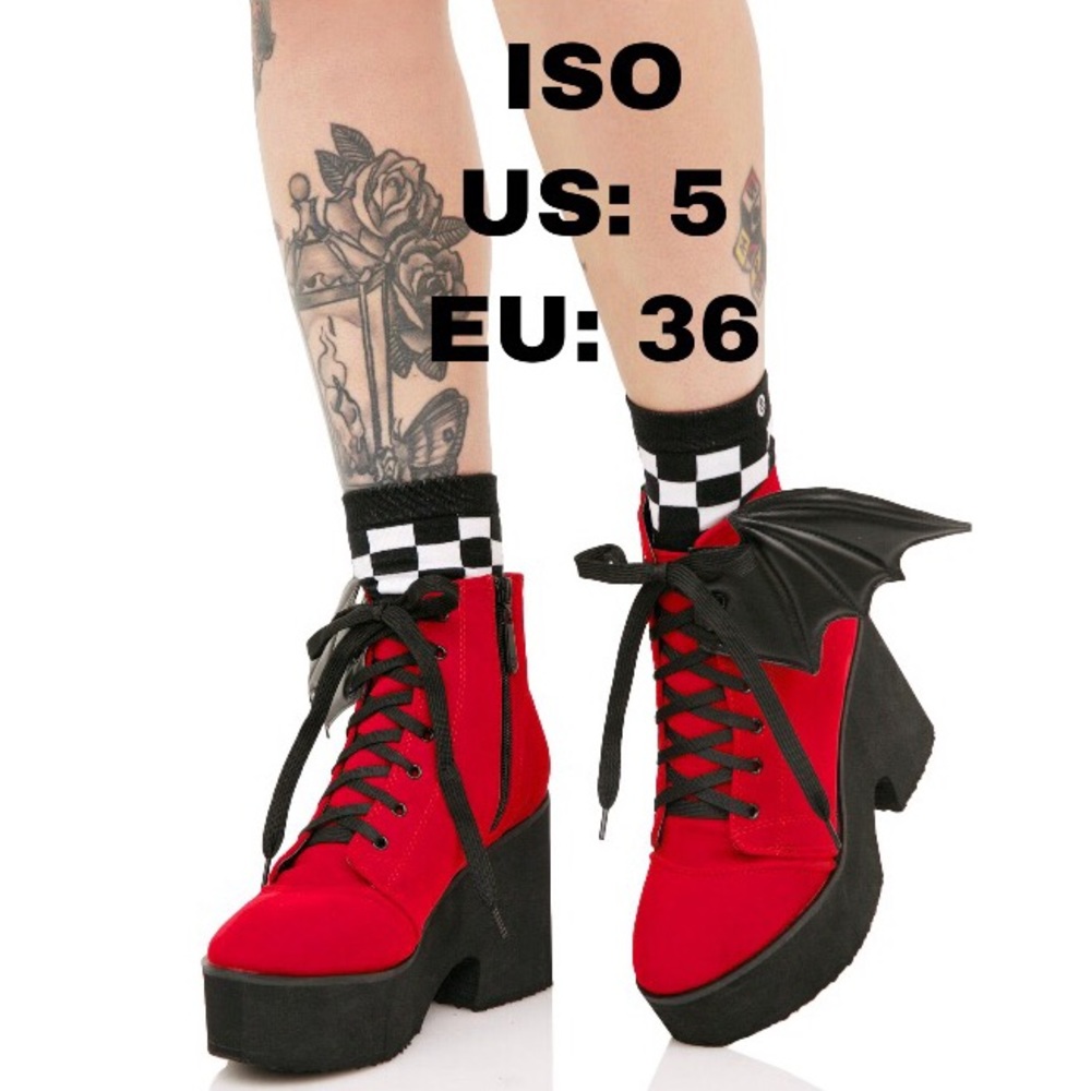 ISO!! Iron Fist Blood Red Bat Wing Boots